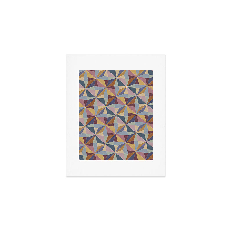 Kaleidoscope Tile Pattern II Cool Tone Pastel Art Print Gallery Image 1