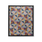 Kaleidoscope Tile Pattern II Cool Tone Pastel Framed Canvas Print Gallery Image 8