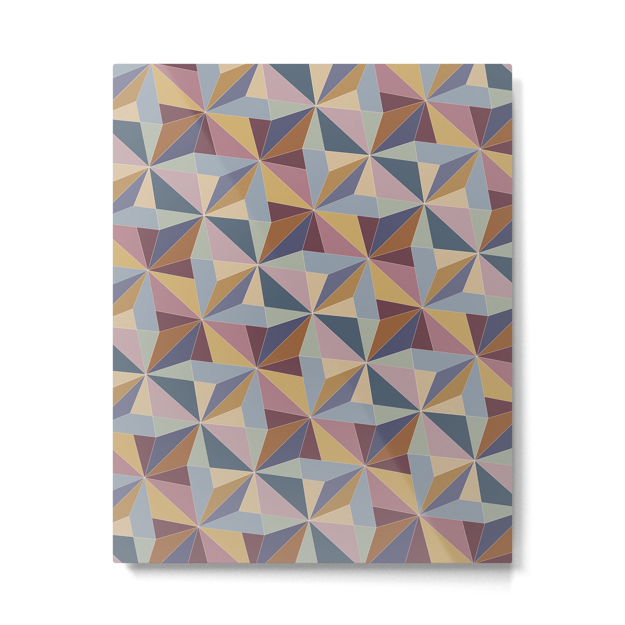 Kaleidoscope Tile Pattern II Cool Tone Pastel Metal Print Gallery Image 6
