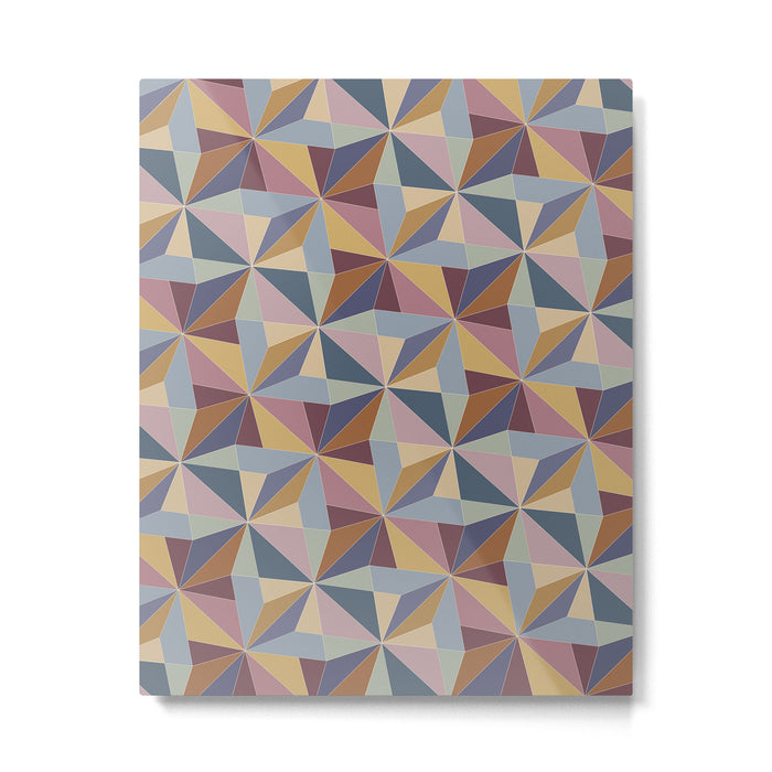 Kaleidoscope Tile Pattern II Cool Tone Pastel Metal Print Gallery Image 1