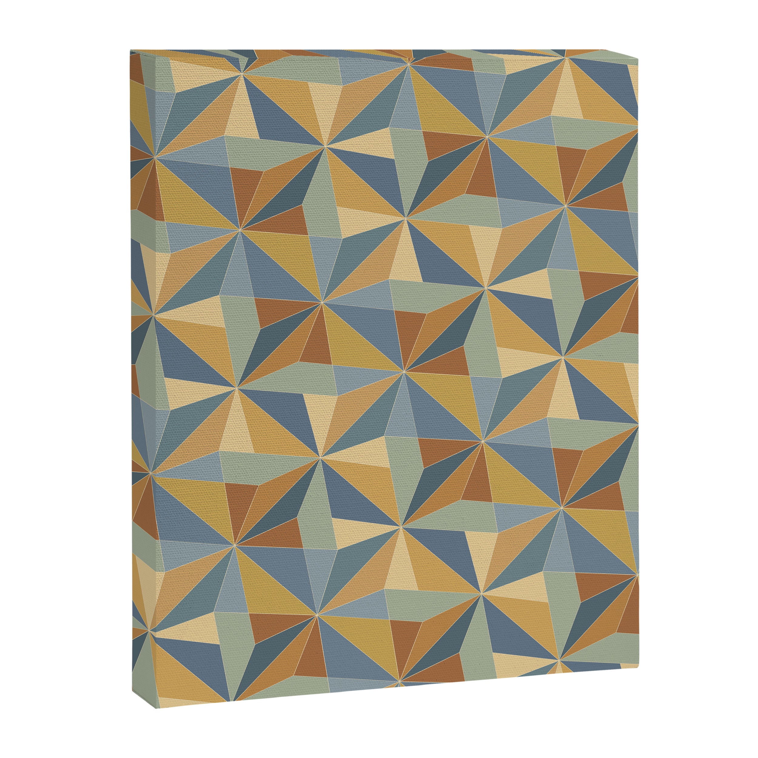 Kaleidoscope Tile Pattern III Warm Earthy Summer Canvas Print Gallery Image 8