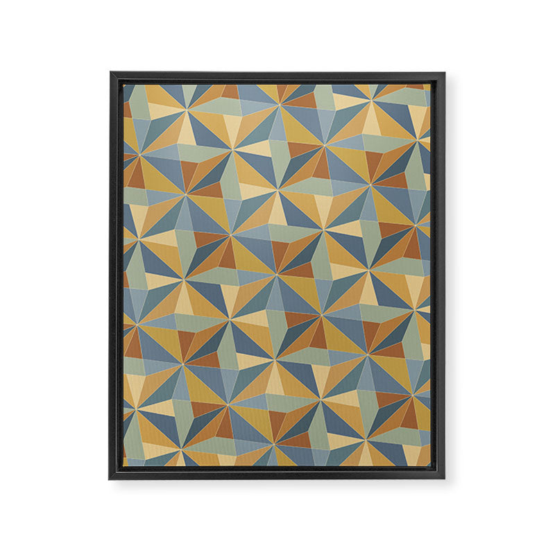 Kaleidoscope Tile Pattern III Warm Earthy Summer Framed Canvas Print Gallery Image 8