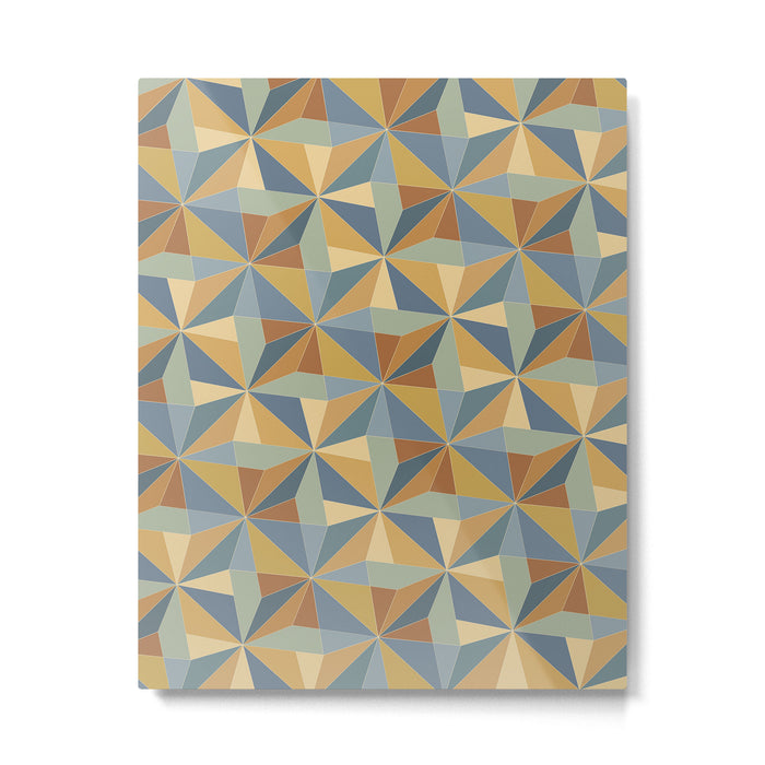 Kaleidoscope Tile Pattern III Warm Earthy Summer Metal Print Gallery Image 1