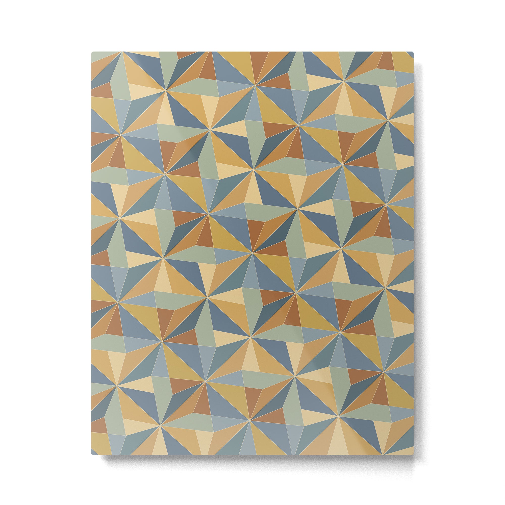 Kaleidoscope Tile Pattern III Warm Earthy Summer Metal Print Gallery Image 6
