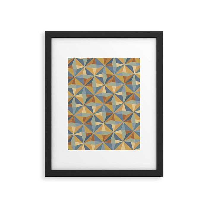 Kaleidoscope Tile Pattern III Warm Earthy Summer Framed Art Print Gallery Image 1