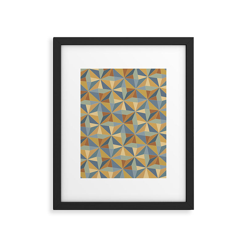 Kaleidoscope Tile Pattern III Warm Earthy Summer Framed Art Print Gallery Image 6