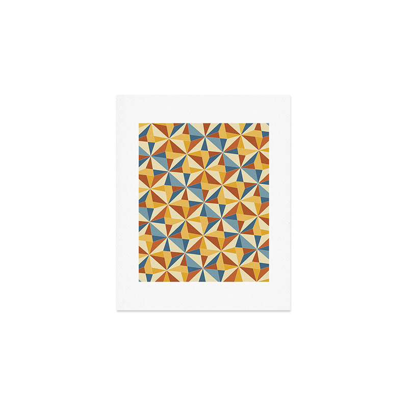 Kaleidoscope Tile Pattern IV Bright Vibrant Summer Art Print Gallery Image 1