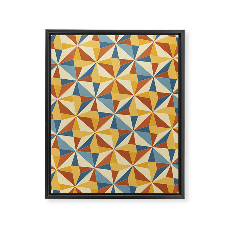 Kaleidoscope Tile Pattern IV Bright Vibrant Summer Framed Canvas Print Gallery Image 8