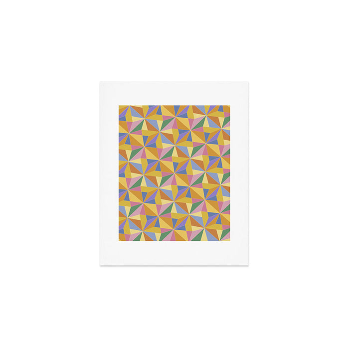 Kaleidoscope Tile Pattern IX Bright Colorful Summer Art Print Gallery Image 1
