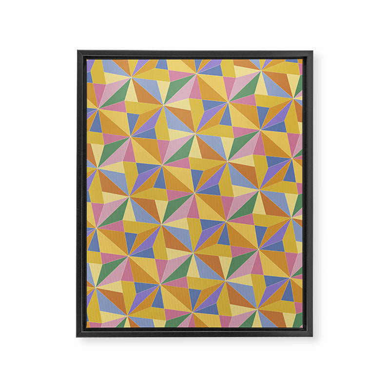 Kaleidoscope Tile Pattern IX Bright Colorful Summer Framed Canvas Print Gallery Image 8
