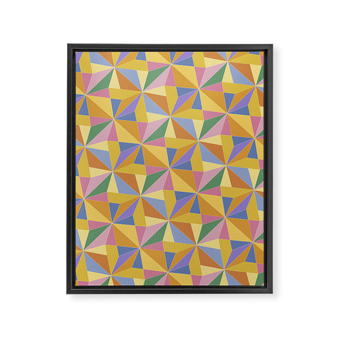 Kaleidoscope Tile Pattern IX Bright Colorful Summer Framed Canvas Print Gallery Image 1