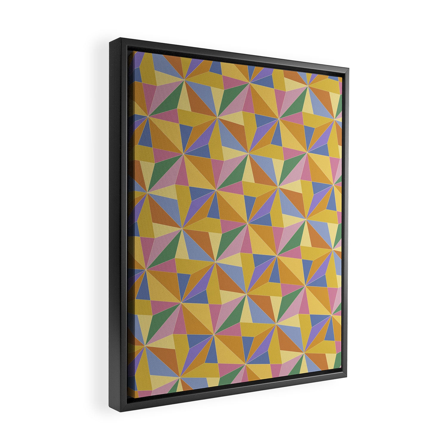 Kaleidoscope Tile Pattern IX Bright Colorful Summer Framed Canvas Print Gallery Image 2