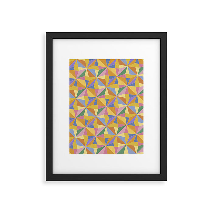 Kaleidoscope Tile Pattern IX Bright Colorful Summer Framed Art Print Gallery Image 1