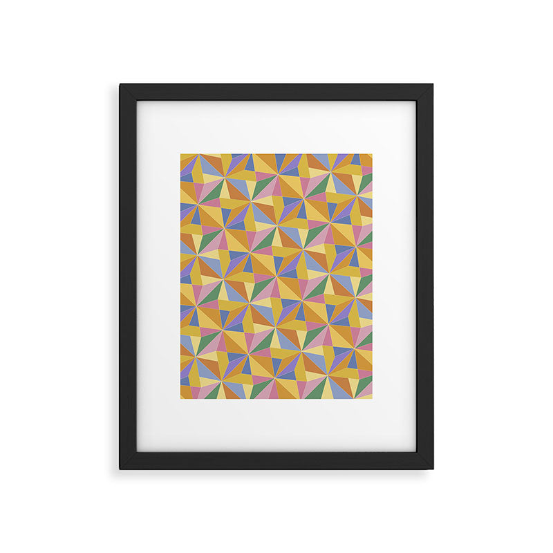 Kaleidoscope Tile Pattern IX Bright Colorful Summer Framed Art Print Gallery Image 6