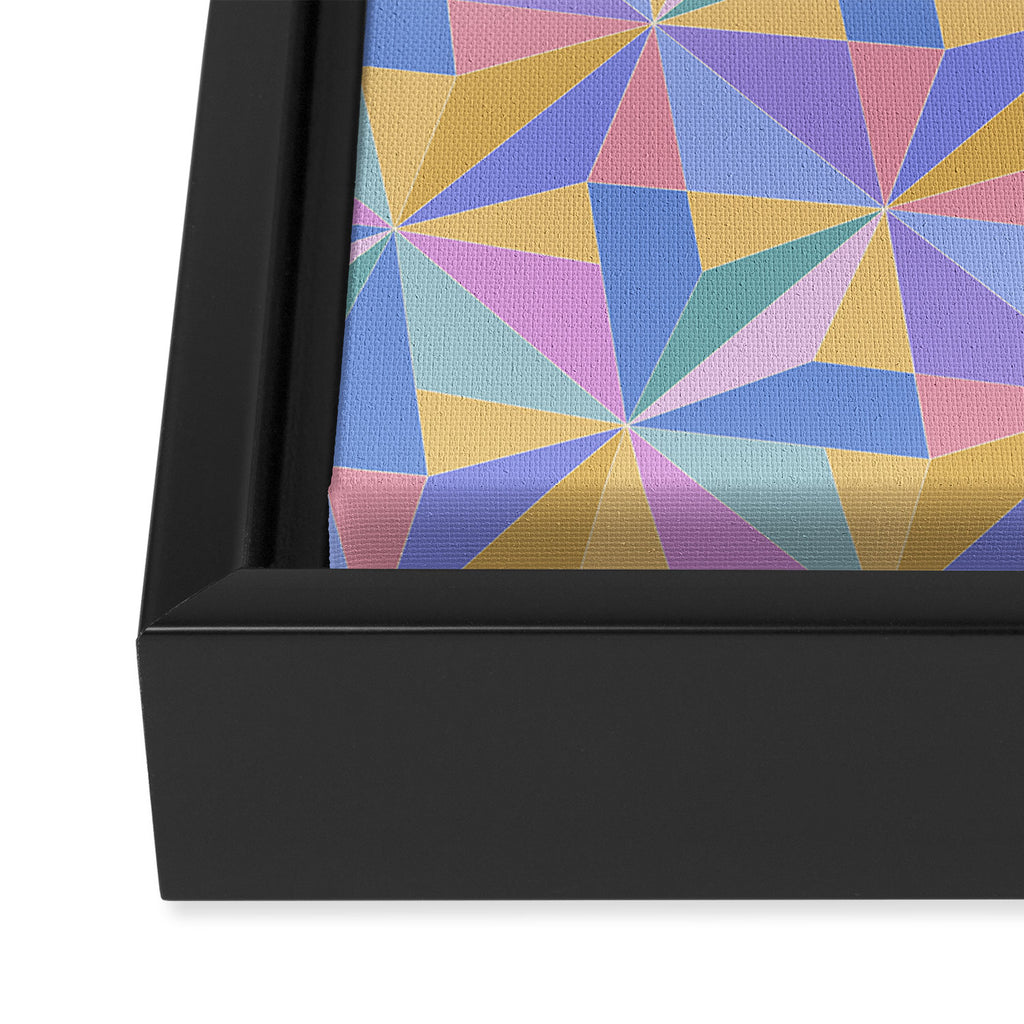 Kaleidoscope Tile Pattern V Bright Pastel Framed Canvas Print Gallery Image 3