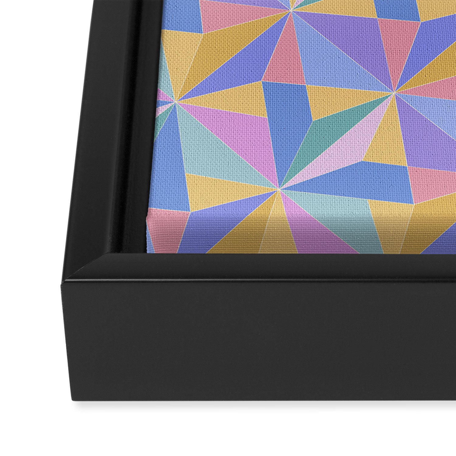 Kaleidoscope Tile Pattern V Bright Pastel Framed Canvas Print Gallery Image 3