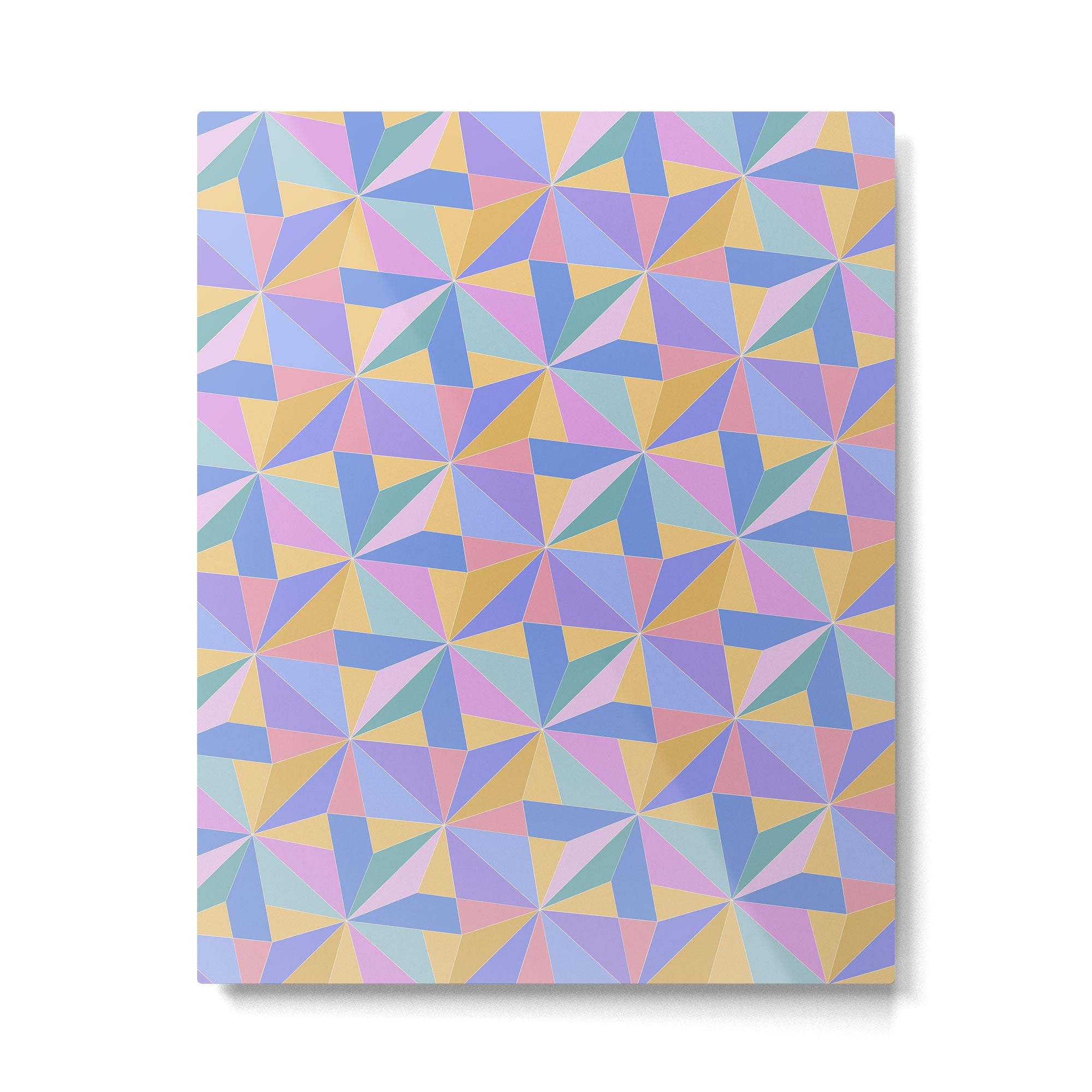 Kaleidoscope Tile Pattern V Bright Pastel Metal Print Gallery Image 6
