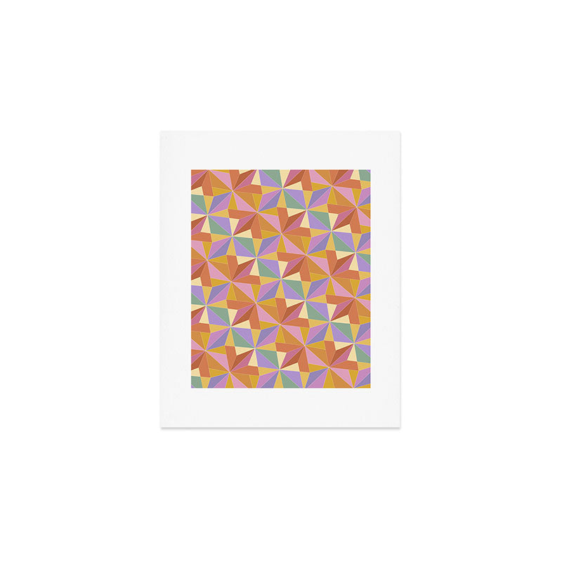 Kaleidoscope Tile Pattern VI Colorful Summer Art Print Gallery Image 1
