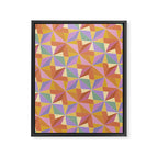 Kaleidoscope Tile Pattern VI Colorful Summer Framed Canvas Print Gallery Image 8