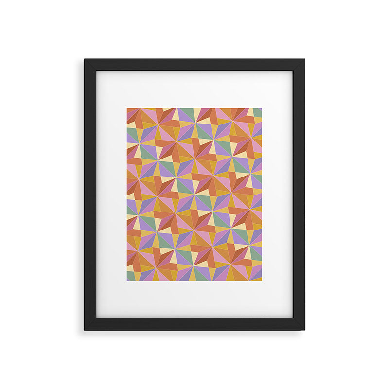 Kaleidoscope Tile Pattern VI Colorful Summer Framed Art Print Gallery Image 6