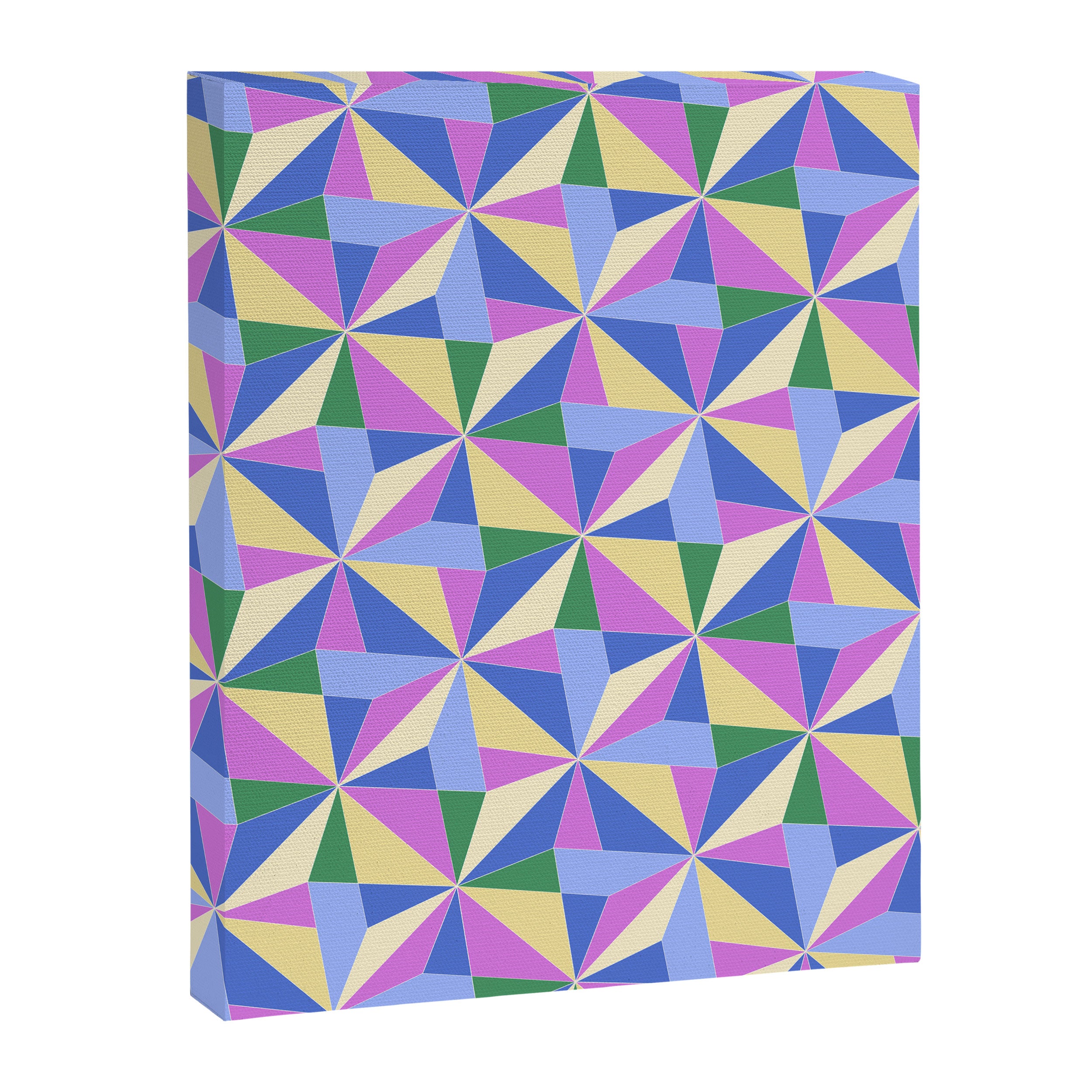 Kaleidoscope Tile Pattern VII Colorful Bright 90s Canvas Print Gallery Image 8