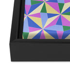 Kaleidoscope Tile Pattern VII Colorful Bright 90s Framed Canvas Print Gallery Image 3