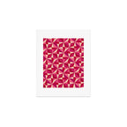 Kaleidoscope Tile Pattern VIII Vibrant Pink and Red Art Print Gallery Image 1