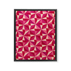 Kaleidoscope Tile Pattern VIII Vibrant Pink and Red Framed Canvas Print Gallery Image 8