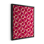 Kaleidoscope Tile Pattern VIII Vibrant Pink and Red Framed Canvas Print Gallery Image 2