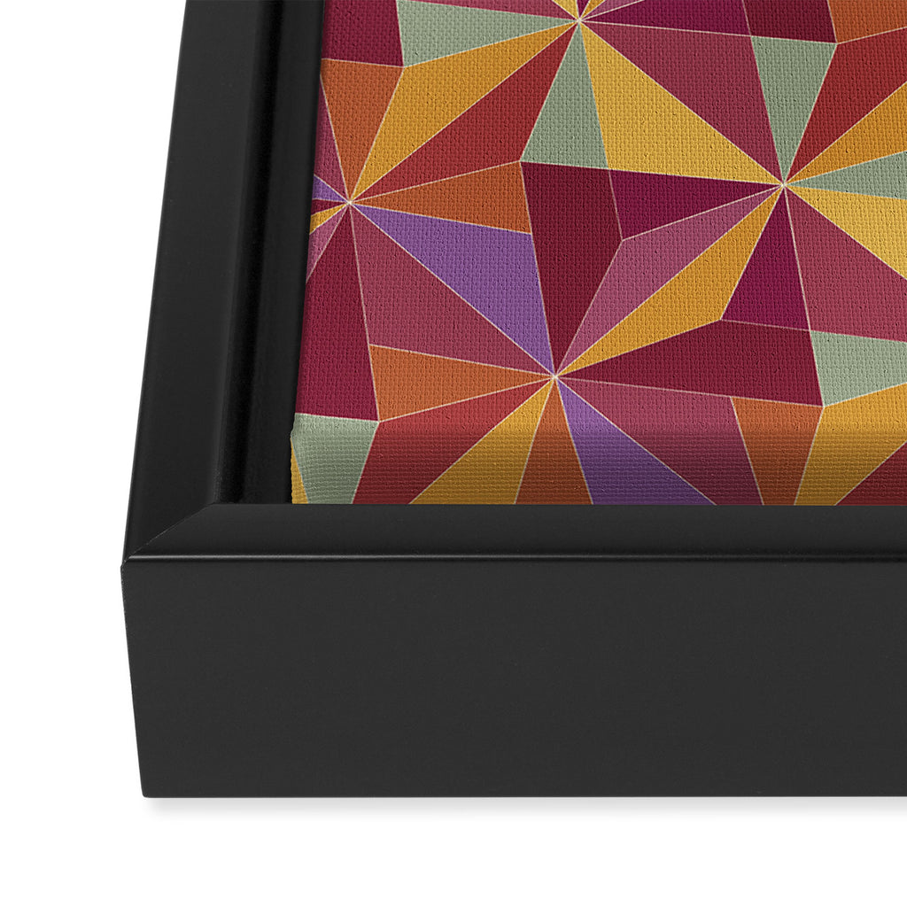 Kaleidoscope Tile Pattern X Vibrant Tropical Framed Canvas Print Gallery Image 3