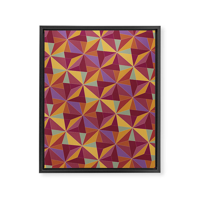 Kaleidoscope Tile Pattern X Vibrant Tropical Framed Canvas Print Gallery Image 1
