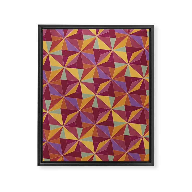 Kaleidoscope Tile Pattern X Vibrant Tropical Framed Canvas Print Gallery Image 8