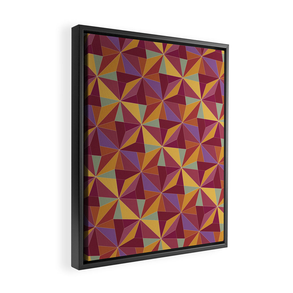 Kaleidoscope Tile Pattern X Vibrant Tropical Framed Canvas Print Gallery Image 2