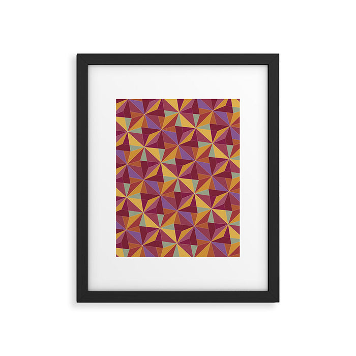 Kaleidoscope Tile Pattern X Vibrant Tropical Framed Art Print Gallery Image 1