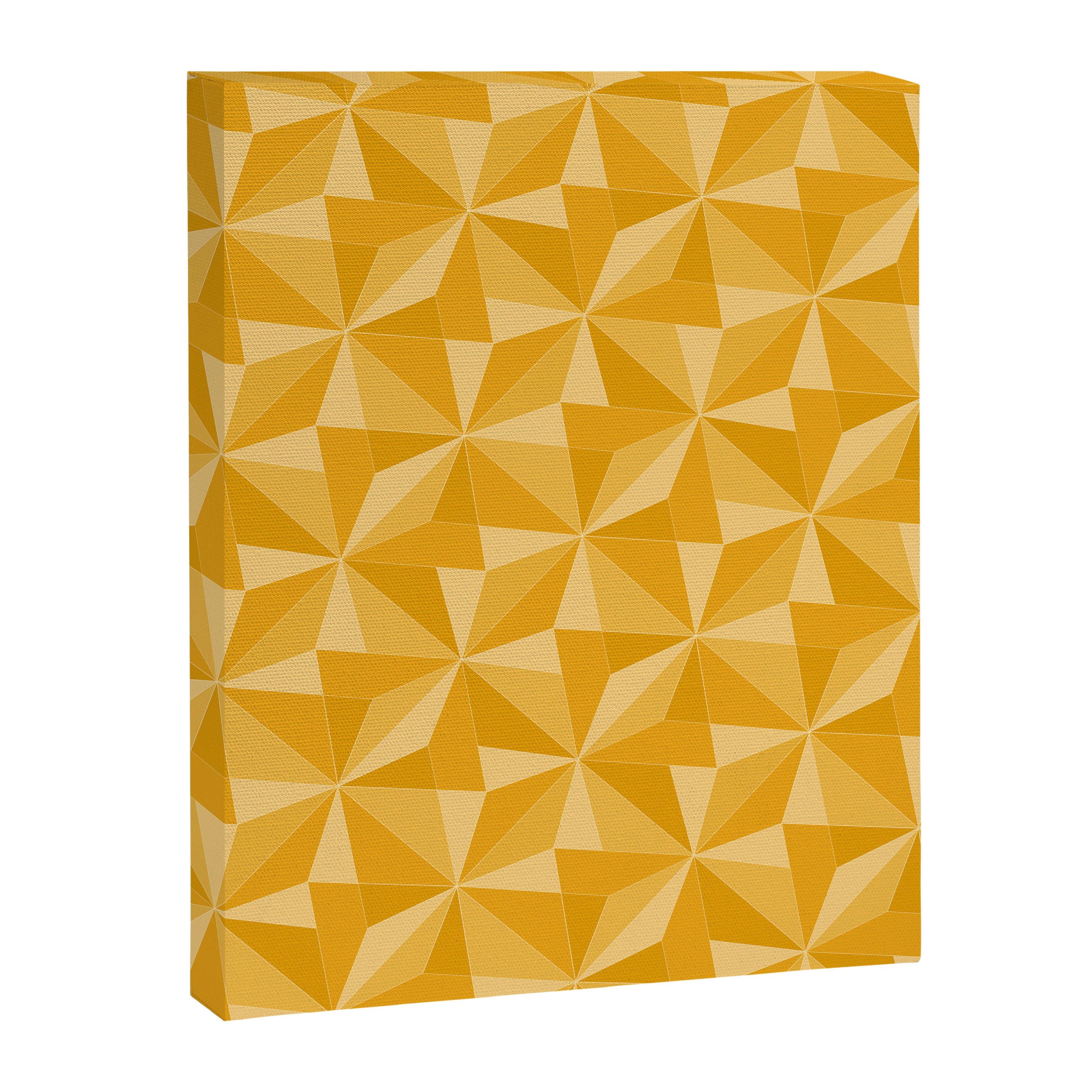 Kaleidoscope Tile Pattern XI Golden Yellow Tones Canvas Print Gallery Image 8