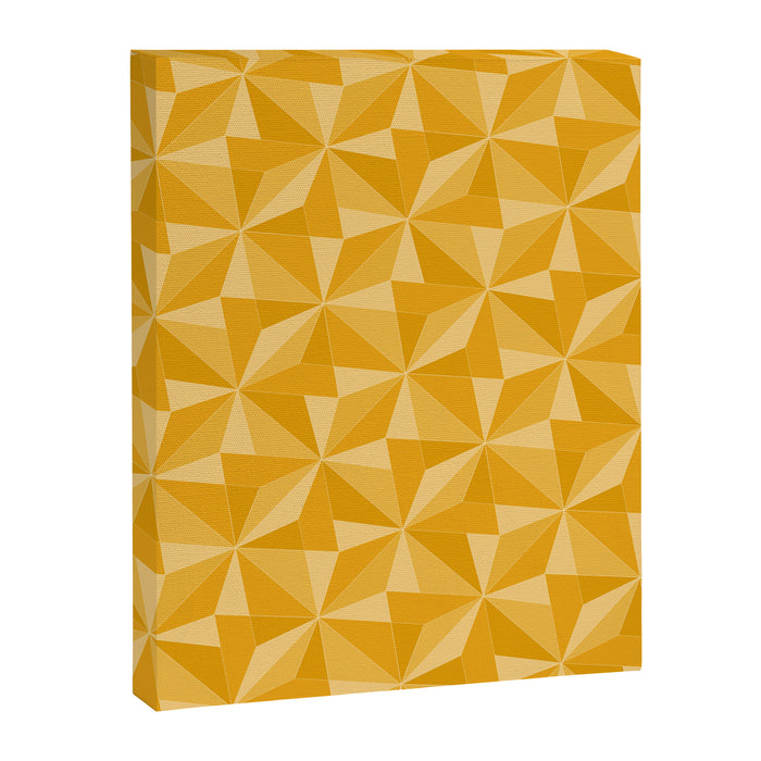 Kaleidoscope Tile Pattern XI Golden Yellow Tones Canvas Print Gallery Image 1