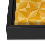 Kaleidoscope Tile Pattern XI Golden Yellow Tones Framed Canvas Print Gallery Image 3
