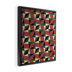 Kaleidoscope Tile Pattern XII Bold Bauhaus Colors Framed Canvas Print Gallery Image 2