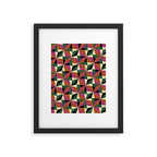 Kaleidoscope Tile Pattern XII Bold Bauhaus Colors Framed Art Print Gallery Image 6
