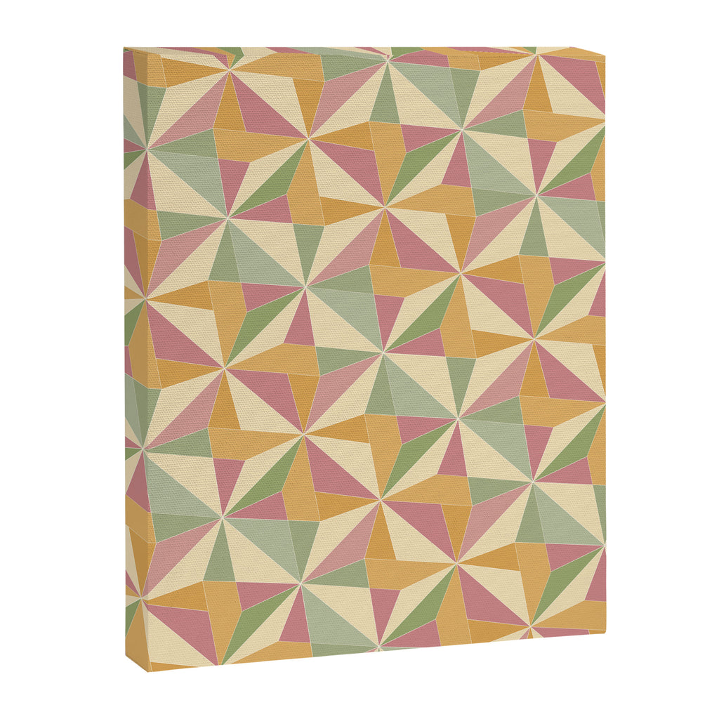 Kaleidoscope Tile Pattern XIII Neutral Earthy Pastel Canvas Print Gallery Image 8