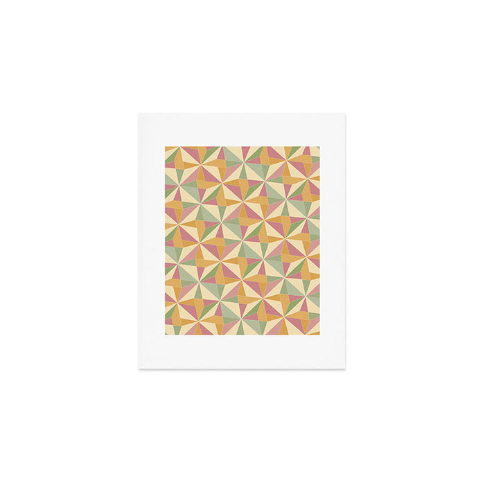 Kaleidoscope Tile Pattern XIII Neutral Earthy Pastel Art Print Gallery Image 1