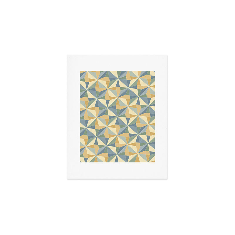 Kaleidoscope Tile Pattern XIV Neutral Earthy Pastel Art Print Gallery Image 1