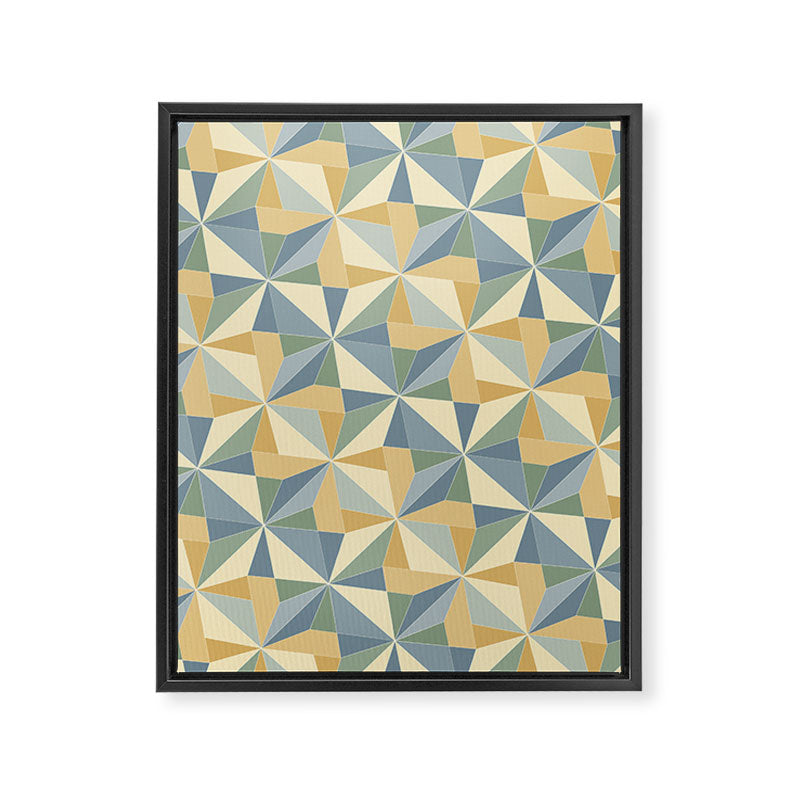 Kaleidoscope Tile Pattern XIV Neutral Earthy Pastel Framed Canvas Print Gallery Image 8