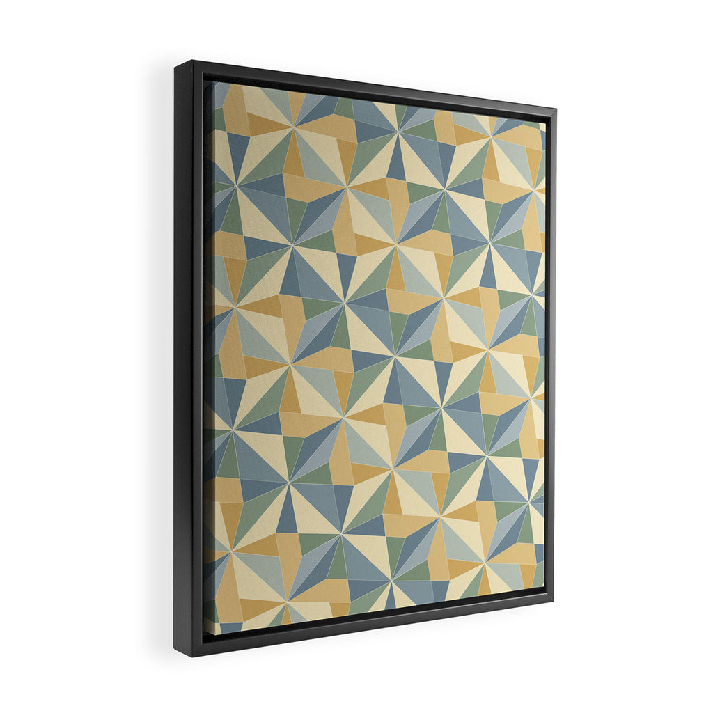 Kaleidoscope Tile Pattern XIV Neutral Earthy Pastel Framed Canvas Print Gallery Image 2