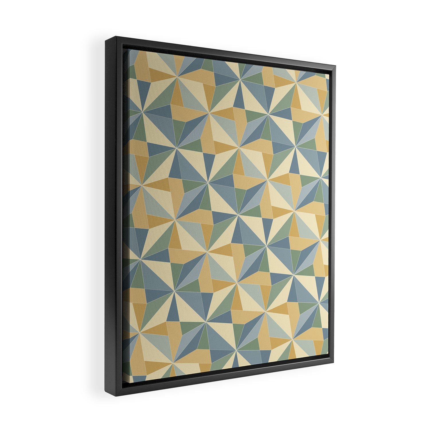 Kaleidoscope Tile Pattern XIV Neutral Earthy Pastel Framed Canvas Print Gallery Image 2