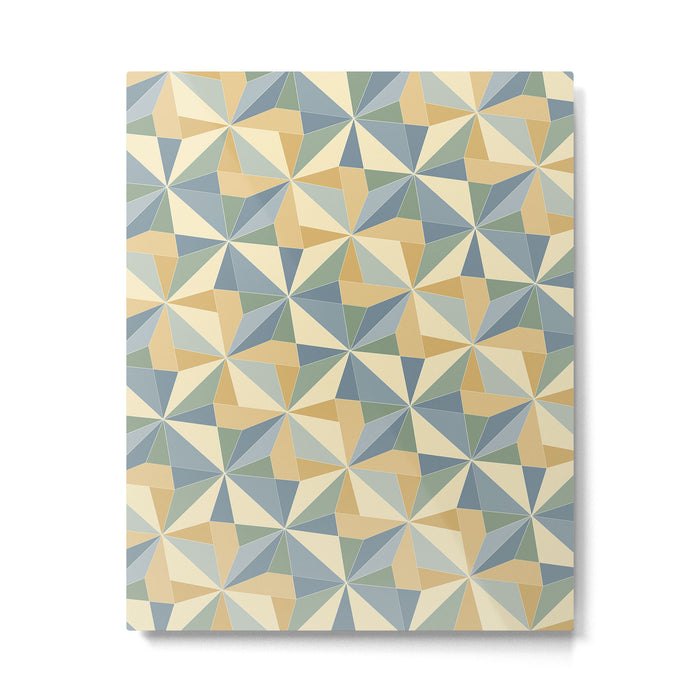 Kaleidoscope Tile Pattern XIV Neutral Earthy Pastel Metal Print Gallery Image 1