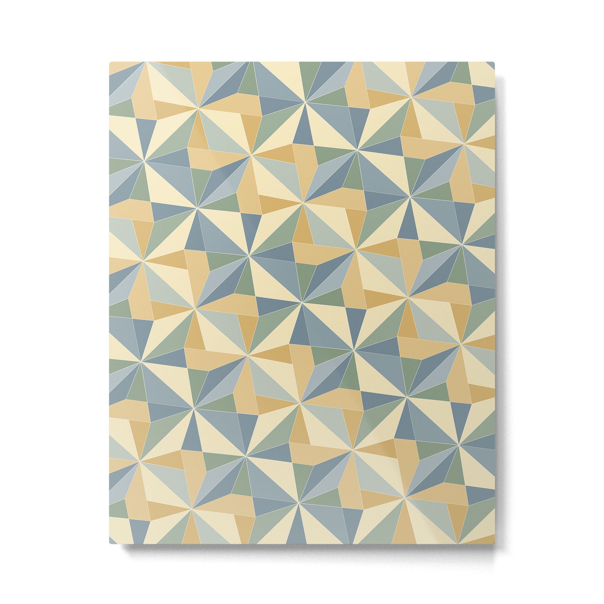 Kaleidoscope Tile Pattern XIV Neutral Earthy Pastel Metal Print Gallery Image 6