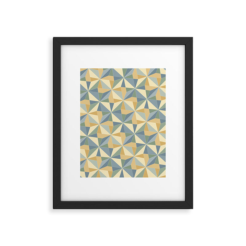 Kaleidoscope Tile Pattern XIV Neutral Earthy Pastel Framed Art Print Gallery Image 6