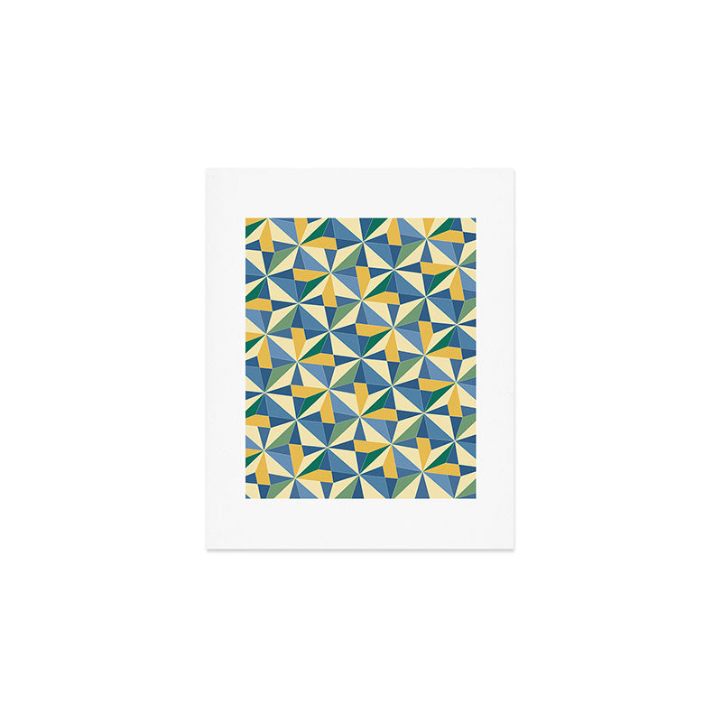 Kaleidoscope Tile Pattern XV Bold Colorful Summer Art Print Gallery Image 1