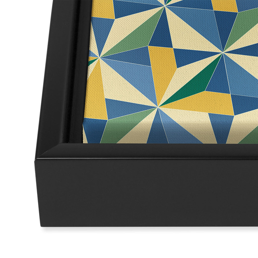 Kaleidoscope Tile Pattern XV Bold Colorful Summer Framed Canvas Print Gallery Image 3